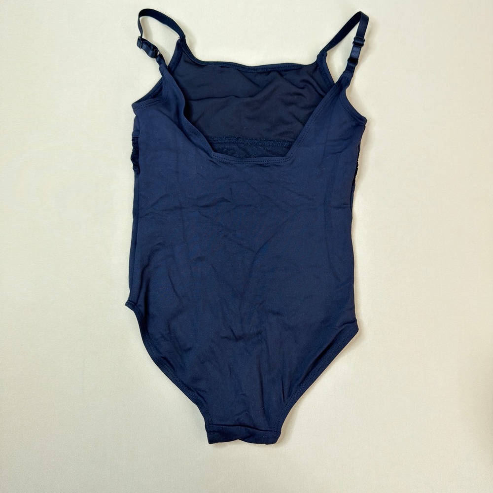 Danz N Motion Girls Black Camisole Leotard Lace Trim Size 6X-7 Dance BalletSport - Picture 2 of 8